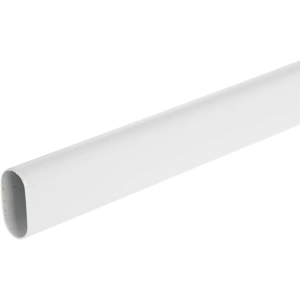 White Oval Wardrobe Rail 30x15x0.7mm...