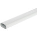 White Oval Wardrobe Rail 30x15x0.7mm Steel / 3m