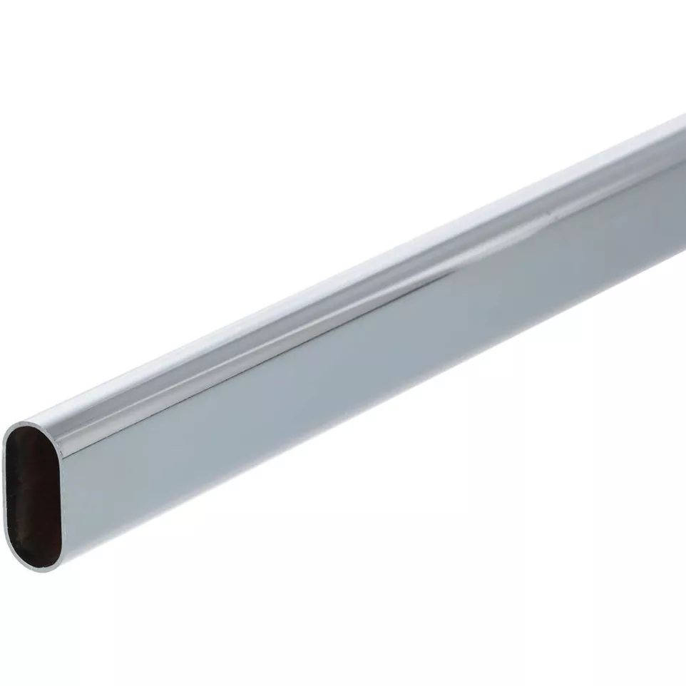 Oval Chrome Steel Wardrobe Tube...