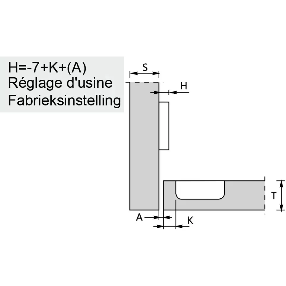 Hinge Stylish 110° Nickel-Plated...