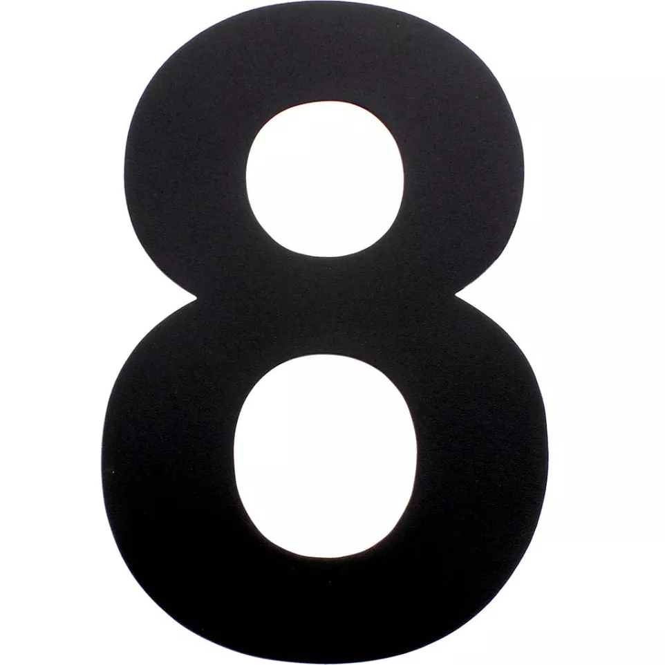 Chiffre plat 155mm noir structuré mat...