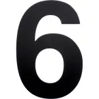 Flat Number 6 Matte Structured Black 155mm per piece