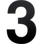 Chiffre plat 155mm noir...