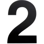 Flat Number 2 Black Matte Structured 155mm / pc