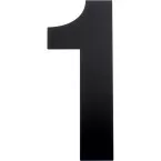 Flat Number 1 Black Structured Matte 155mm per piece