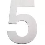 Brushed Stainless Steel Flat Number 5 155mm per piece