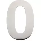 Chiffre plat 155mm inox brossé numéro: 0 / pce