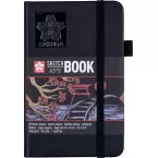 Sakura schetsboek, 140 g/m², ft 9 x 14 cm, zwart, 80 vel