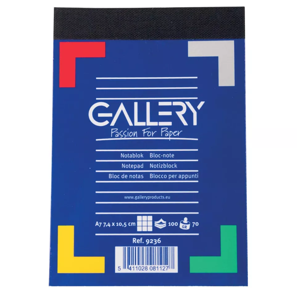 Gallery notitieblok, ft A7, geruit 5...