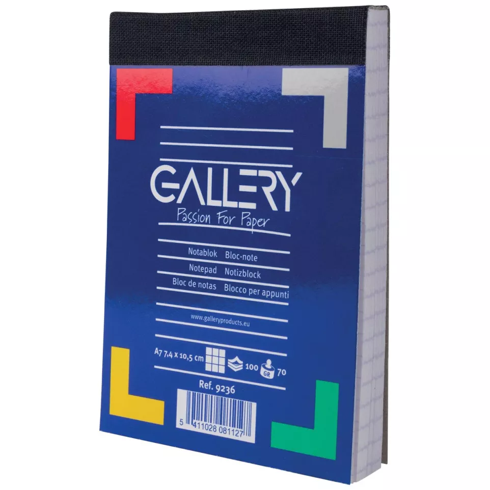 Gallery notitieblok, ft A7, geruit 5...