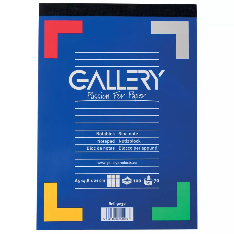 Gallery A5 Notepad, 5 mm Grid