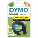 Dymo LetraTAG ruban 12 mm, plastique jaune