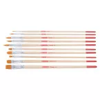 Royal Talens Art Creation Polyester Round and Flat Brush Set, 10 Brushes