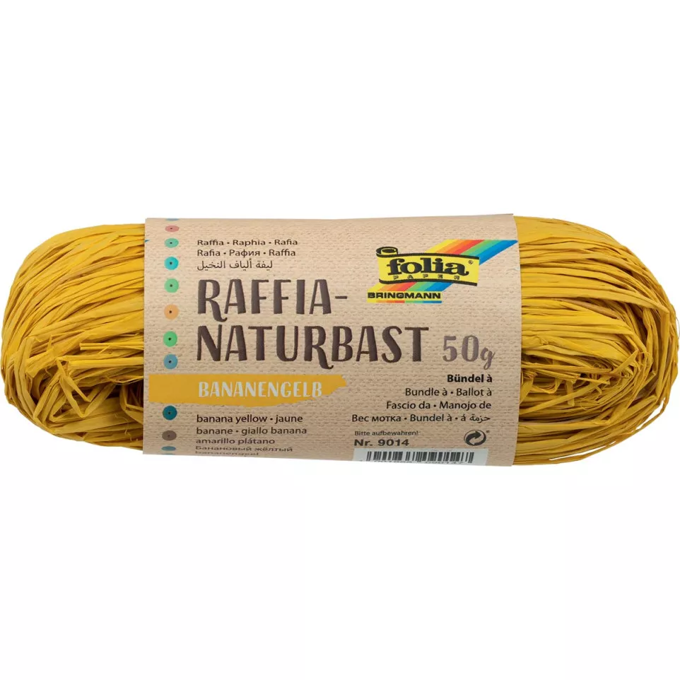 Folia raffia donkergeel