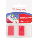 Pergamy index tabs 43 x 25 mm, red