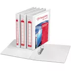 Pergamy customizable ring binder, A4 size, 2 or 3 pockets, 2 D-rings 25 mm, white
