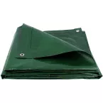 Bâche polyéthylène vert - 140 gr/m2  -  5 x 8 M / pce