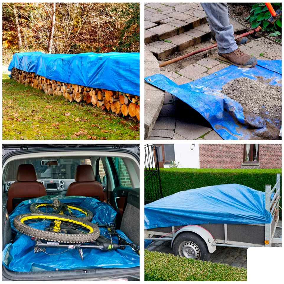Blauwe polyethyleenfolie - 80 gr/m2 -...