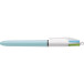 Bic Colours Fun 4-kleurenbalpen, medium, pastel inktkleuren, lichaam pastelblauw