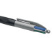 Bic 4 Colours Grip Pro stylo bille 4 couleurs, moyen, 4 couleurs d'encre classique, corps gris foncé