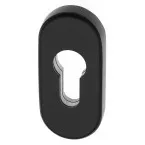 Rosace de sécurité ovale PZ épaisseur 9mm noir ~ 9005ST MAT / pce