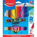 Maped Color'Peps Strong Colored Pencils Set of 24 in Cardboard Case