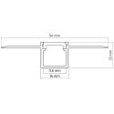Aluminum Profile for LED Strip DEOLINE P with Opal Cover 3m