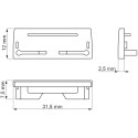 Embout profile Led DEOLINE architectural XL fermé PVCgris / pce