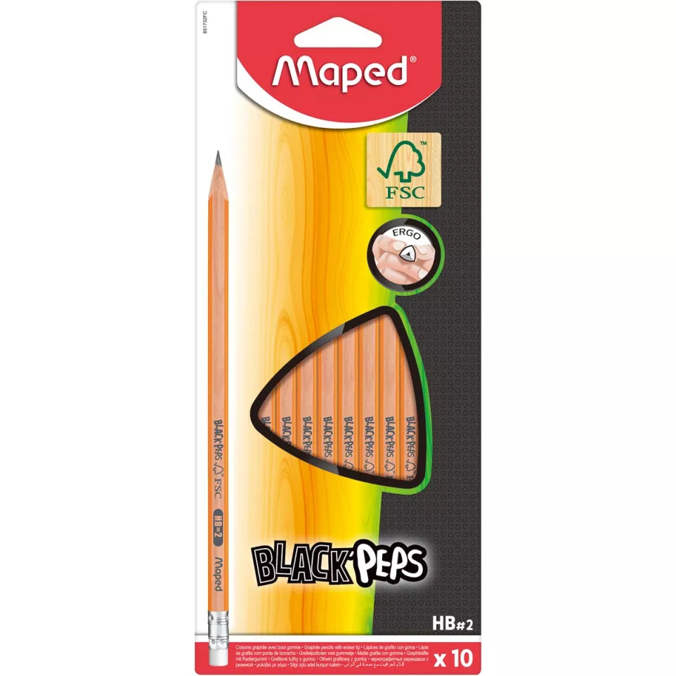 Maped Black'Peps crayon HB, avec...