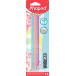 Maped Black'Peps Pastel Pencils with Eraser, Pack of 3