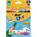 Bic crayon de couleur Ecolutions Evolution Triangl 12 crayons en étui cartonné