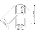 Profil Led CERLINE Z ceramic alu anodisé+cover opal / 3m