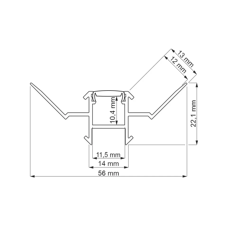 Profil Led CERLINE W ceramic  alu...