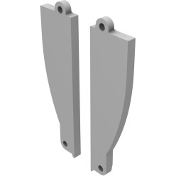 Eindkap kit voor Led DEOLINE architectural C bebakening PVC grijs / pce