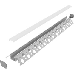 Ledprofiel DEOLINE Z architecturaal geanodiseerd aluminium+opalen afdekking / 3m