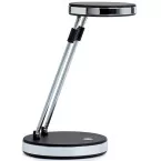MAULpuck bureaulamp, LED, op voet, verschuifbaar in hoogte, daglicht wit licht, zwart