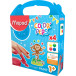 Maped peinture de doigts Color'Peps Early Age, boîte de 4 flacons de 80 ml en couleurs assorties