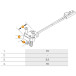 Voeding Top X s 1 Ledlink's 36W recht zwart / pce