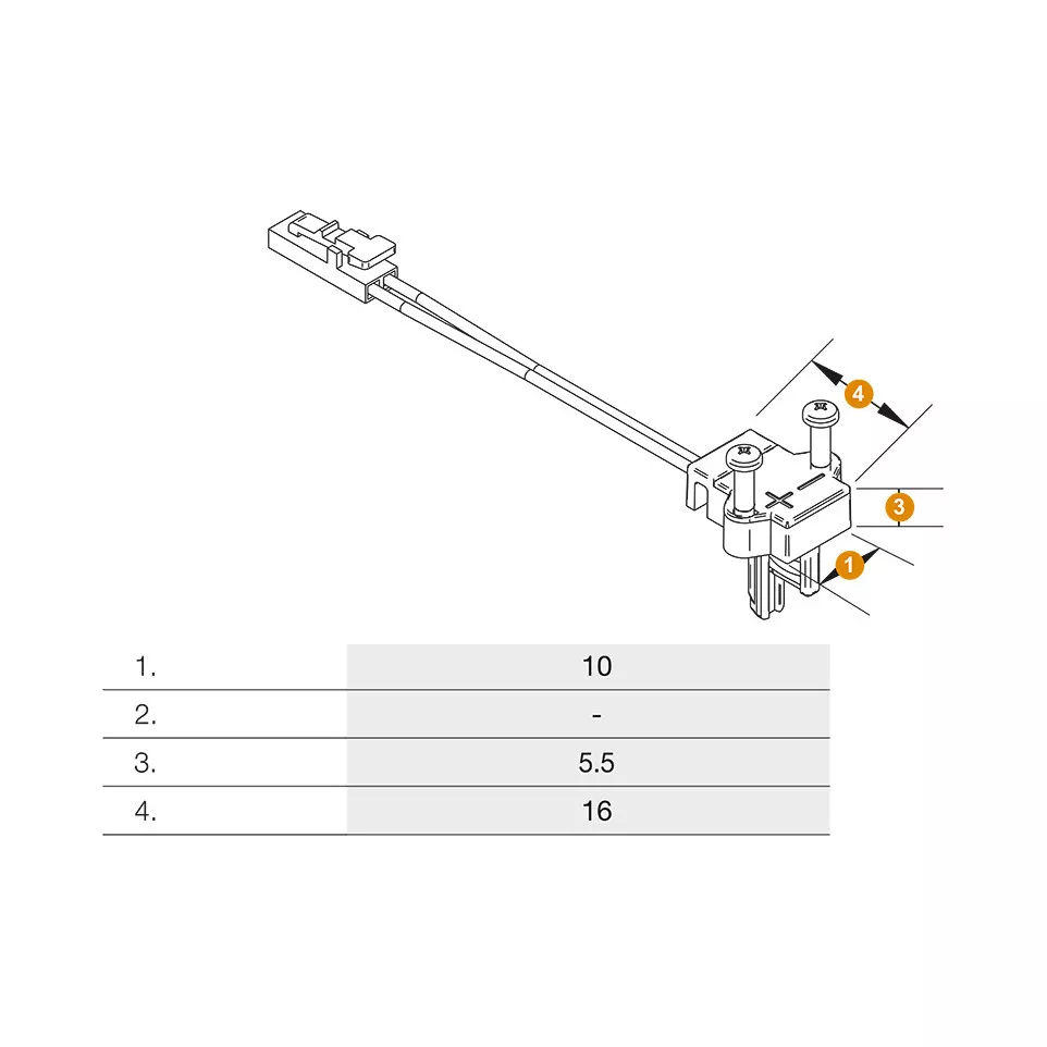 Voeding Top X s 1 Ledlink's 36W links...