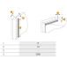 Geleiderail X s 1 Ledlink's 6x10x2500mm zwart / pce