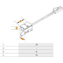 X s 1 Ledlink's 36W Front voeding - rechts wit / pce