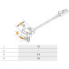 Voeding Top X s 1 Ledlink's 36W recht wit / pce