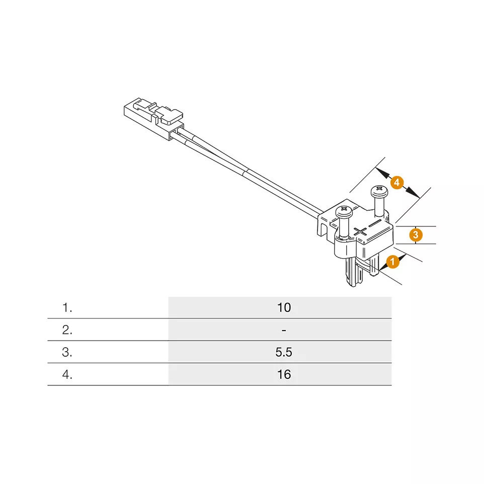 Voeding Top X s 1 Ledlink's 36W links...