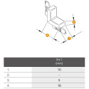 Connecteur d'angle X s 1 Ledlink's blanc / pce