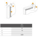 Geleiderail X s 1 Ledlink's 6x10x2500mm wit / pce