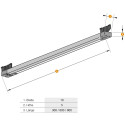 Mini X Ledlink's strip warm wit 300mm 12V 2,4W alu / pce