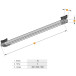Mini X Ledlink's strip warm wit 300mm 12V 2,4W alu / pce