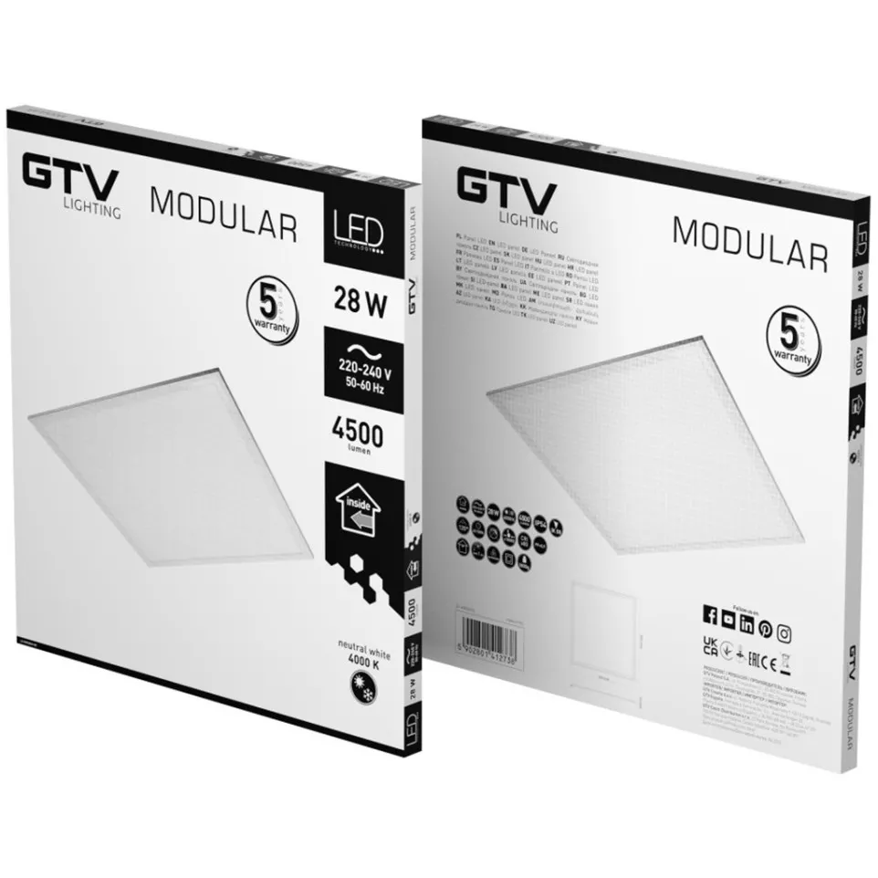 Dalle LED Modular 595x595x25mm 28W...
