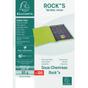 Exacompta chemise de classement Rock's 80, ft 22 x 31 cm, paquet de 100, rouge