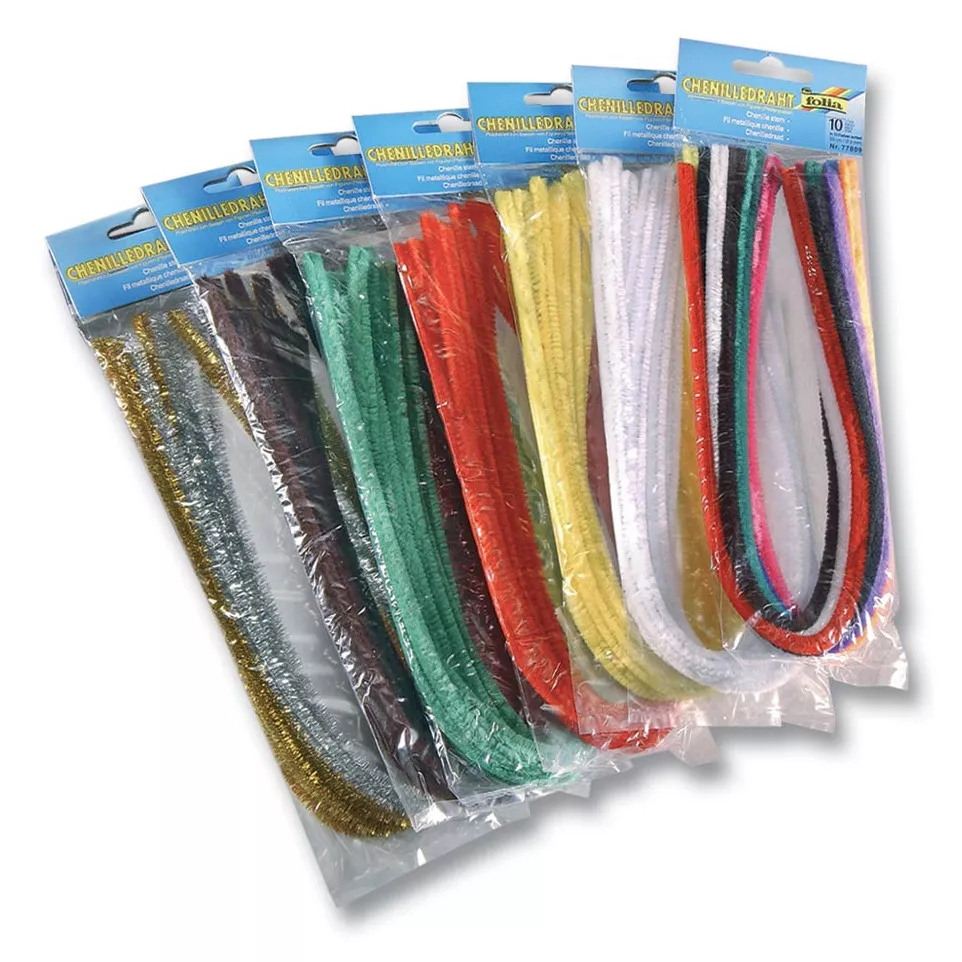 Folia Chenille Stems Pack of 100, 8...